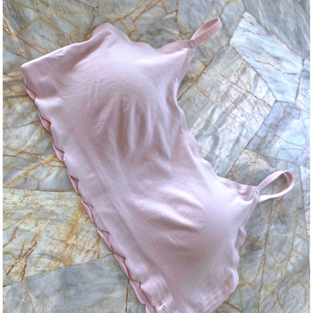 Danskin Intimates Pink Scalloped Seamless Bralette XL 6620-66